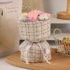 Medium-sized exquisite and unique handcrafted handicrafts, home decoration and display, creative gifts, artworks, graduation gifts, knitted mini woolen bouquets, simulated cream puffs, little chanese-style birthday gifts, kindergarten graduation bouquets Application Scenario